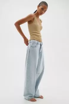 Джинсы прямого кроя H&M, синий