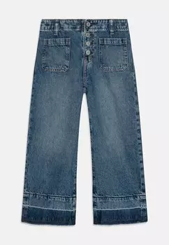 Джинсы прямого кроя HIGH STRIDE ANKLE GIRLS GAP, синий деним