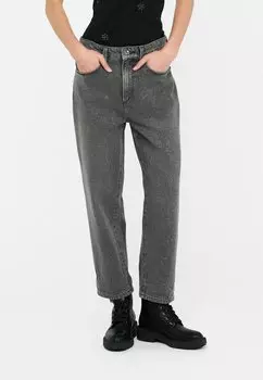 Джинсы прямого кроя HIGH-WAISTED LIU JO, серый