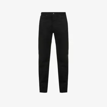 Джинсы прямого кроя из эластичного денима классического кроя Emporio Armani, цвет denim nero