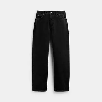 Джинсы прямого кроя из денима COACH, цвет black wash