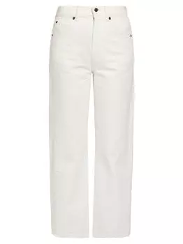Джинсы прямого кроя из хлопка Loro Piana, белый