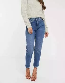 Джинсы прямого кроя из хлопка Vero Moda синего цвета - MBLUE