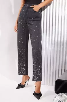 Джинсы прямого кроя из настоящего денима Friends Like These, черный