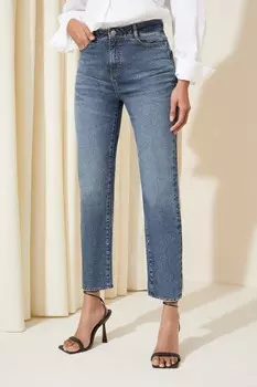 Джинсы прямого кроя из настоящего денима Friends Like These, синий