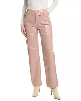 Джинсы прямого кроя из винила Pistola Cassie с супервысокой посадкой и нежно-розовым оттенком