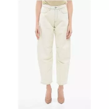 Джинсы прямого кроя из выбеленной ткани Palm Angels, Beige