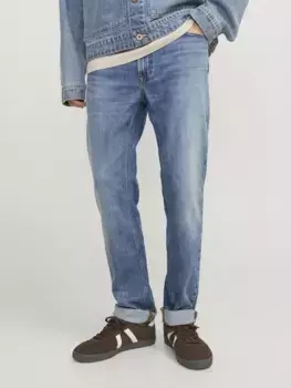 Джинсы прямого кроя Jack & Jones "JJICLARK JJORIGINAL AM NOOS", синий