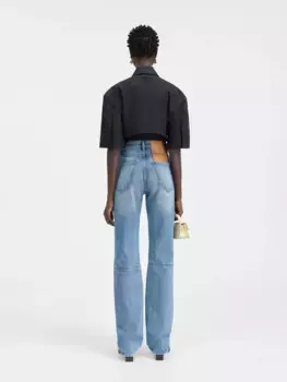 Джинсы прямого кроя Jacquemus, синий/табачный