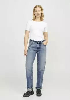 Джинсы прямого кроя JXSEOUL STR MW DNM JJXX, синий деним