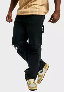 Джинсы прямого кроя Karl Kani KK RETRO BAGGY WORKWEAR KNEE CUT DE, цвет Bleachedblack