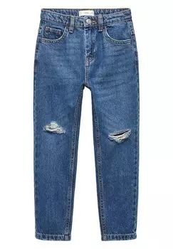 Джинсы прямого кроя Mango Kids, цвет medium blue