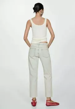 Джинсы прямого кроя Mango, светло-голубой