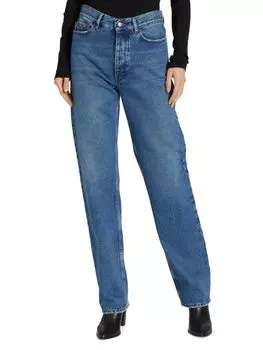 Джинсы Прямого Кроя Meryll Rogge с высокой посадкой, washed blue