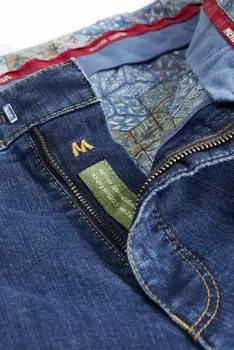 Джинсы прямого кроя Meyer, синий