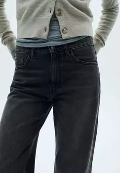 Джинсы прямого кроя MIAMI Mango, черный деним