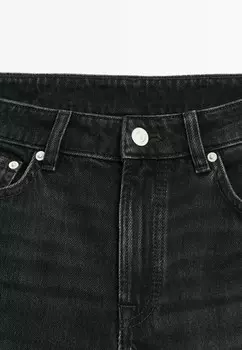 Джинсы прямого кроя MID-RISE Massimo Dutti, черный
