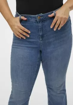 Джинсы прямого кроя MID RISE Vero Moda Curve, синий деним