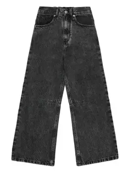 Джинсы прямого кроя MM6 Maison Margiela Kids, черный