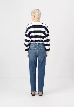 Джинсы прямого кроя MOM JEANS American Eagle, темно-синий деним