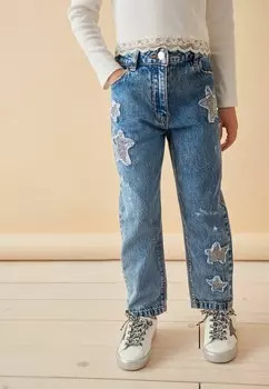 Джинсы прямого кроя MOM SEQUIN STAR REGULAR FIT Next, синий