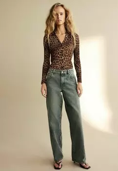 Джинсы прямого кроя Next, зеленый