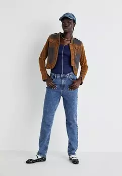 Джинсы прямого кроя NMDAISY MOM FIT JEAN Noisy May, синие джинсы