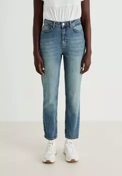 Джинсы прямого кроя NMNILLIE MOM Noisy May, синий деним