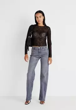 Джинсы прямого кроя NMYOLANDA WIDE Noisy May, серый деним