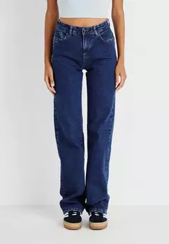 Джинсы прямого кроя NMYOLANDA WIDE Noisy May, темно-синий деним