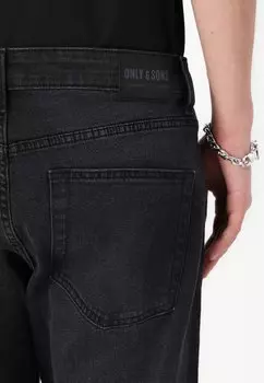 Джинсы прямого кроя ONSWEFT BOX Only & Sons, черный деним