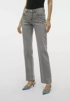 Джинсы прямого кроя PAM Vero Moda, серый деним