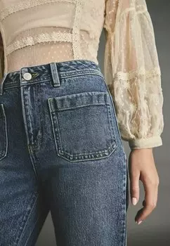 Джинсы прямого кроя PATCH POCKET WIDE REGULAR FIT Next, синий