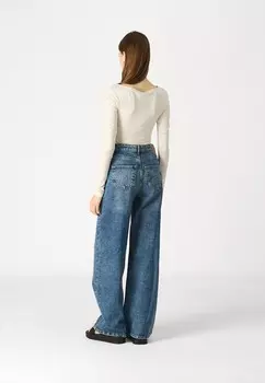 Джинсы прямого кроя PCSELMA WIDE Pieces, синий деним
