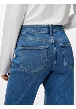 Джинсы прямого кроя PCSIFFI RHINESTONE Pieces, синий деним