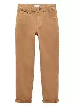 Джинсы прямого кроя PERU Mango Kids, цвет caramello