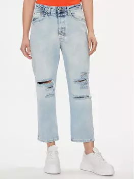 Джинсы прямого кроя Please, синий