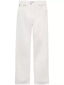Джинсы прямого кроя Prada, белый