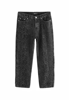 Джинсы прямого кроя PRINT Next, черный