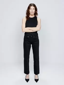 Джинсы прямого кроя push из органического хлопка Raey, черный