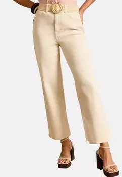 Джинсы прямого кроя REGULAR FIT - CROP WIDE Love & Roses, бежевый