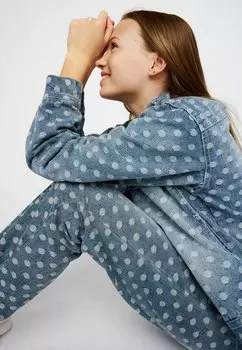 Джинсы прямого кроя REGULAR FIT PUNKTPRINT LMTD, цвет medium blue denim