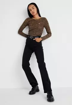 Джинсы прямого кроя RIBCAGE FULL LENGTH Levi's, черный деним