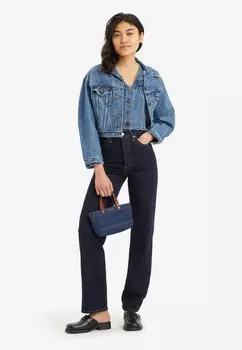 Джинсы прямого кроя RIBCAGE FULL LENGTH Levi's, темно-синий деним
