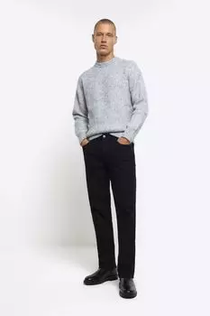 Джинсы прямого кроя River Island, черный