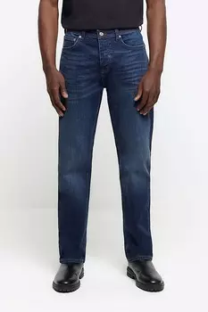 Джинсы прямого кроя River Island, синий
