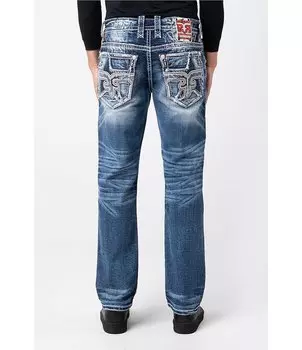 Джинсы прямого кроя Rock Revival Finley, синий