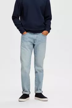 Джинсы прямого кроя с 5 карманами Selected Homme, синий