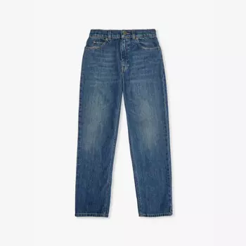 Джинсы прямого кроя с эффектом потертости Gucci, синий