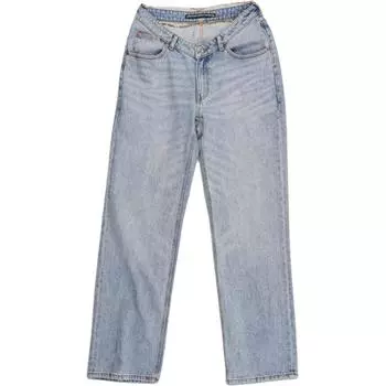 Джинсы прямого кроя с цепочкой Alexander Wang, синий